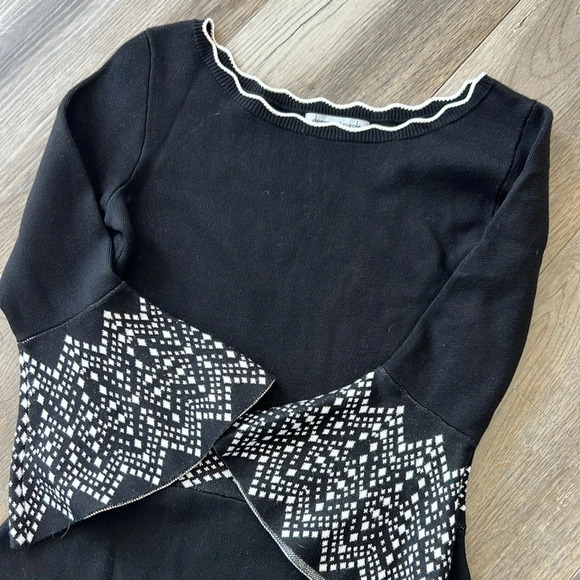 Danny and Nicole 3/4 Sleeve A-Line Sweater Dress Bell Sleeves Size Small - Picture 7 of 11